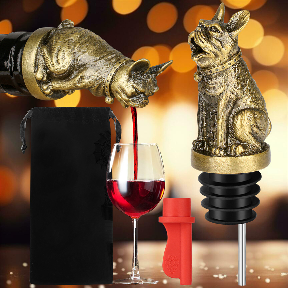Wine Preservation Pump - Cute French Bulldog Wine Pouer Bottle