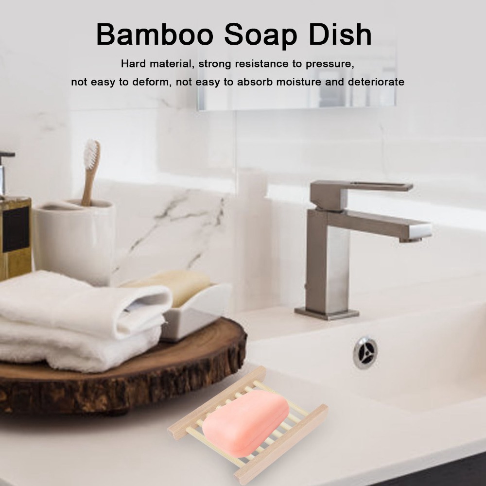 5 PCS Natural Wood Soap Dish S - огляд і ціна Home Bar Supplies