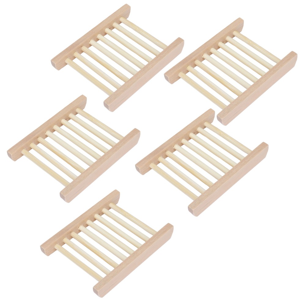 5 PCS Natural Wood Soap Dish S - огляд і ціна Home Bar Supplies
