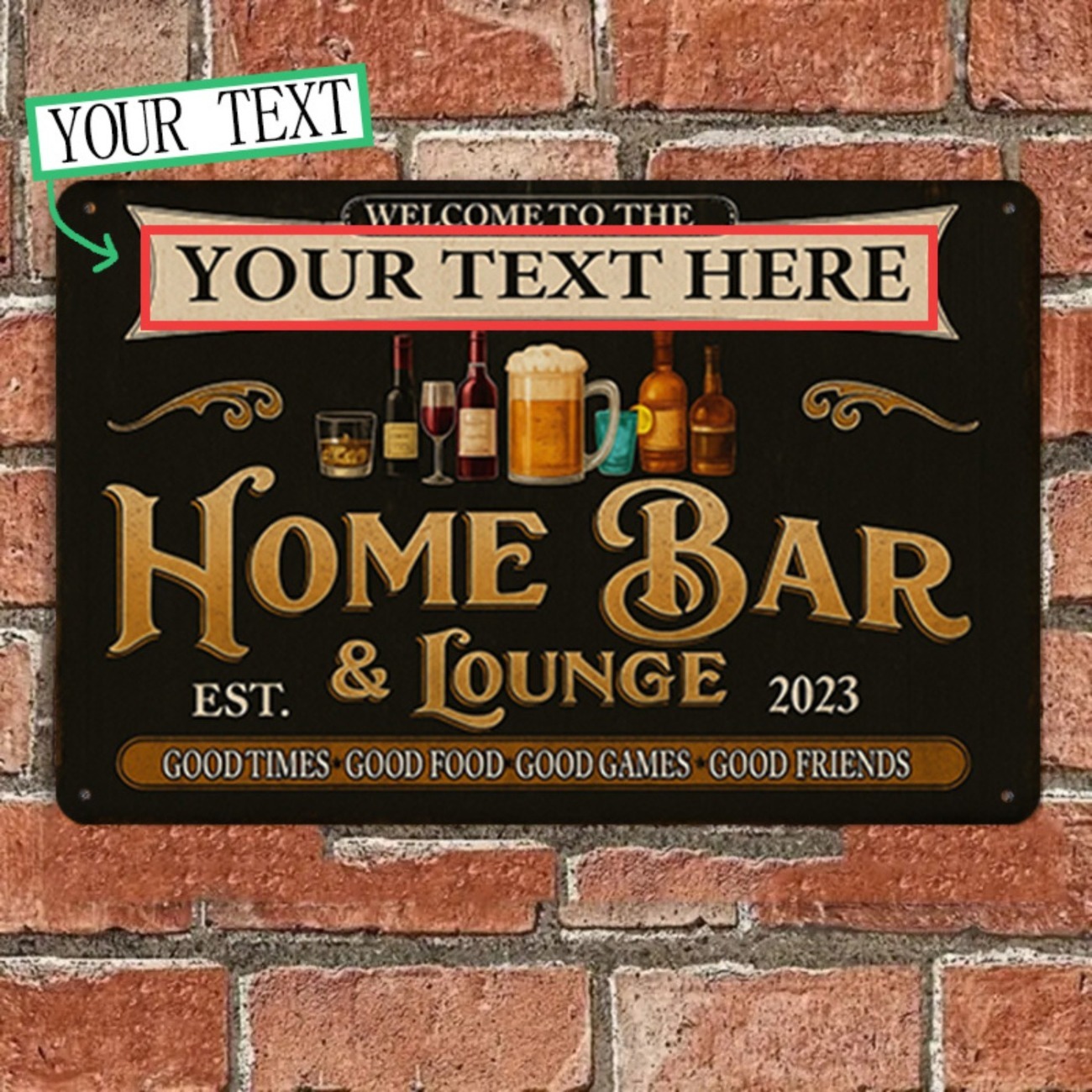 Personalized Custom Vintage Ho - огляд і ціна Home Bar Lounge