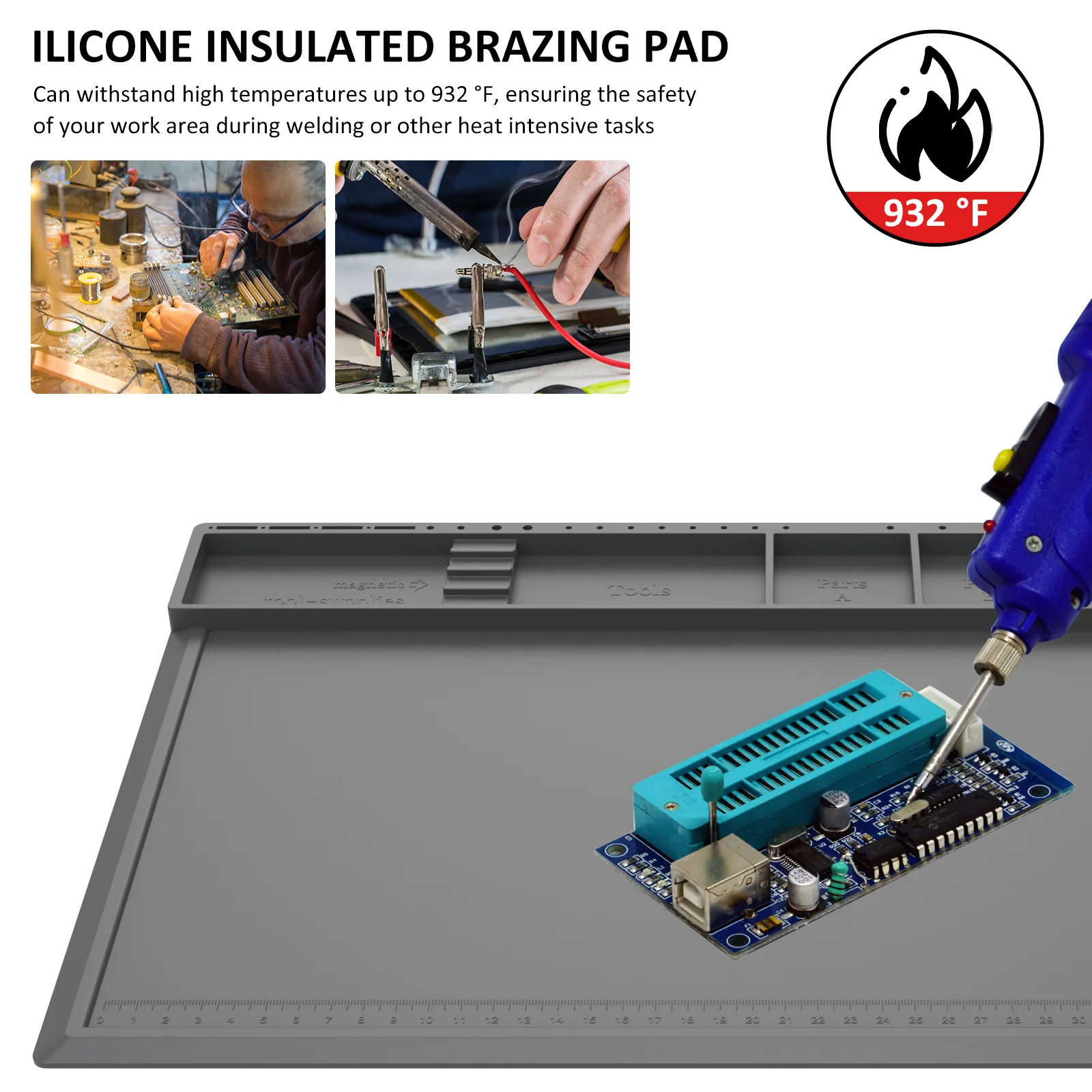 Soldering Station Mat Silicone - огляд і ціна Bar Mat Rubber