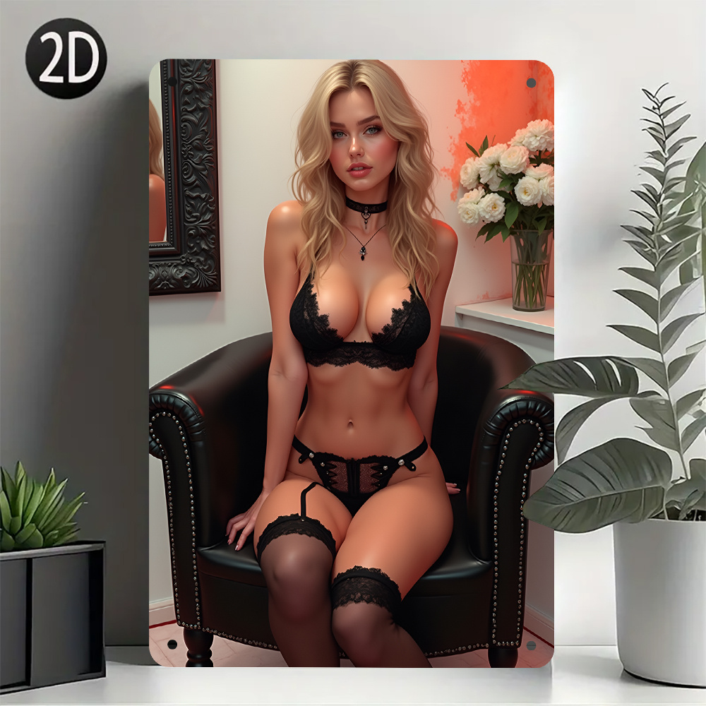 Vintage Sexy Lady Metal Tin Si - огляд і ціна Home Bar And Restaurant