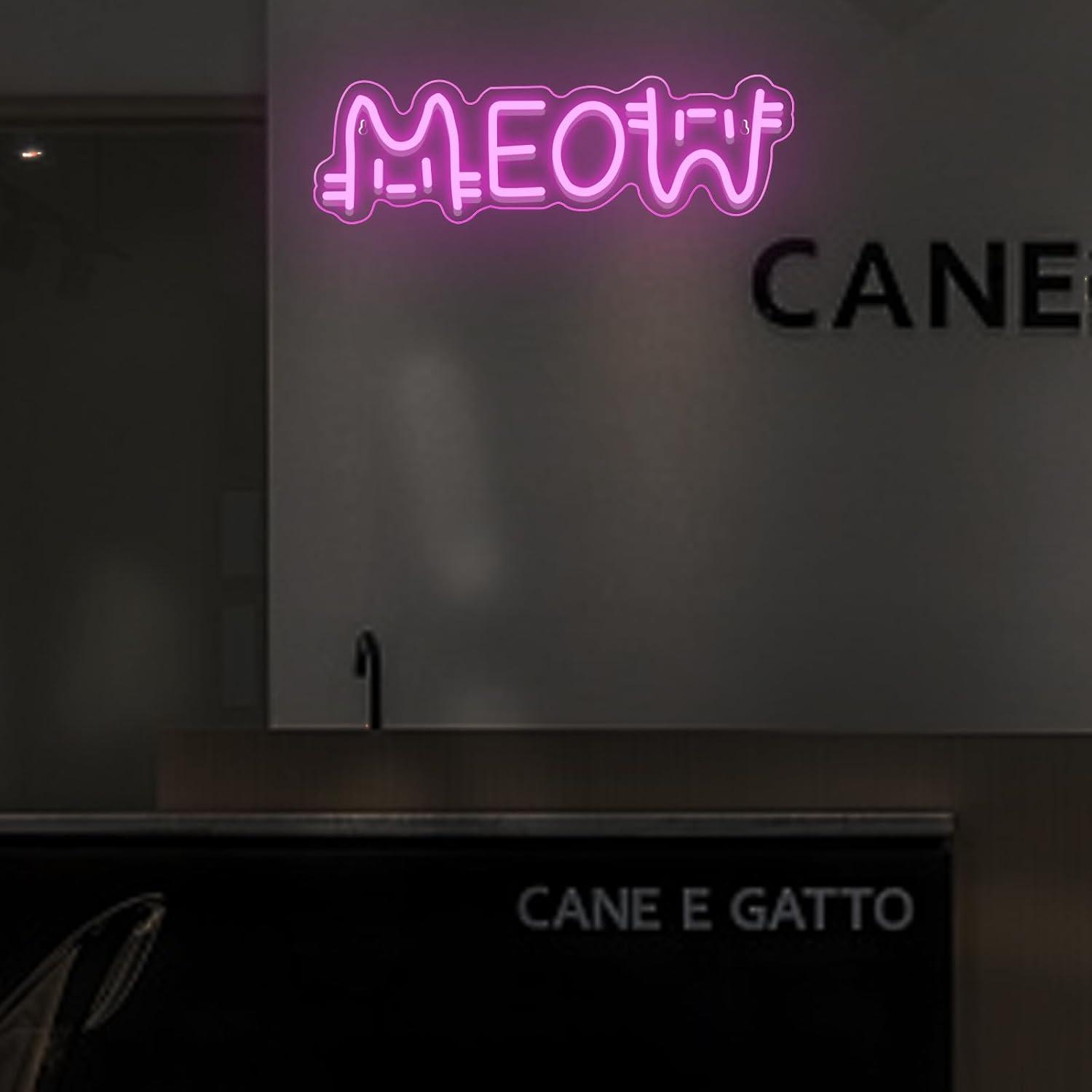 Meow Neon Sign Cat USB Powered - огляд і ціна Home Bar And Restaurant