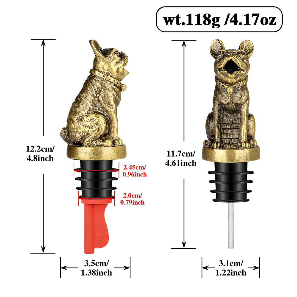 Cute French Bulldog Wine Pouer - огляд і ціна Wine Preservation Pump