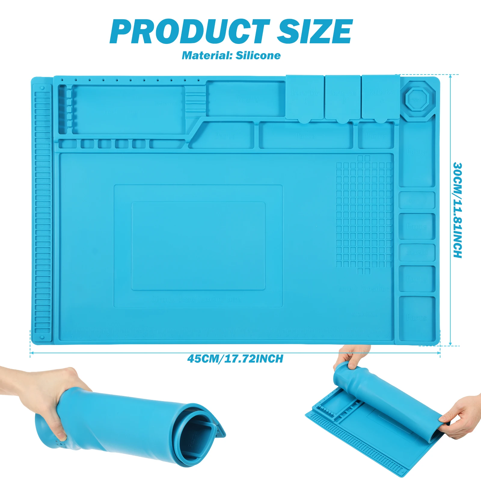 45x30cm Silicone Soldering Mat - огляд і ціна Bar Mat Rubber